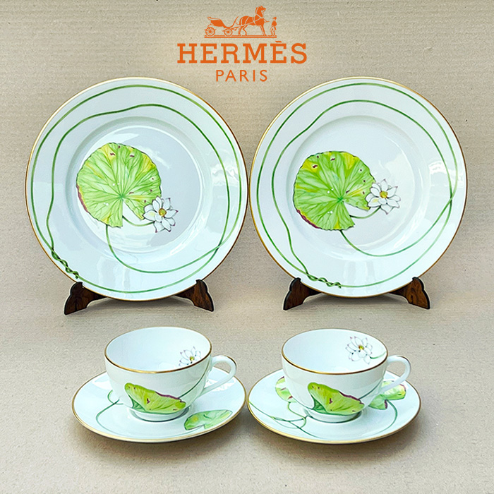 Hermes에르메스 nil닐 찻잔 & 플레이트(미사용)